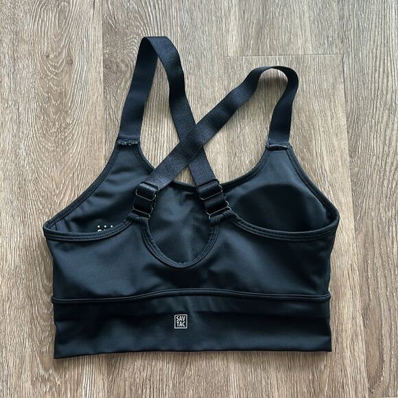 Savage Tacticians X Longline Sports Bra Black High Support Size Small - Picture 3 of 3